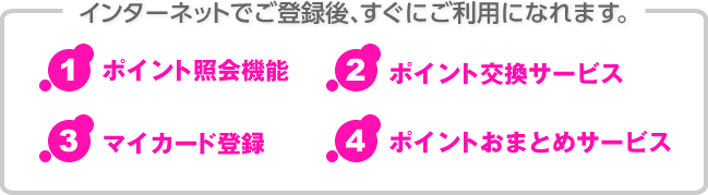 インターネットでご登録後、すぐにご利用になれます。
